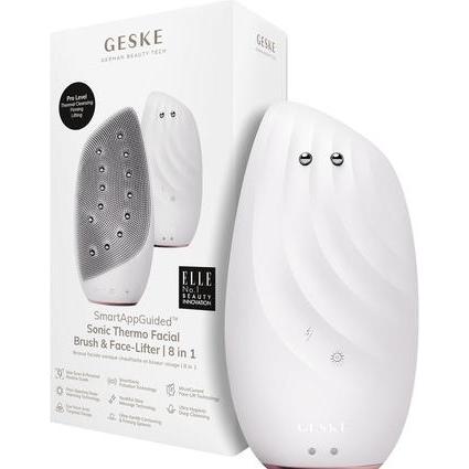 Konjac Sponge, Gesichtspflegegerät, Soniczna szczoteczka termiczna & lifting do twarzy 8w1 Geske z Aplikacją (starlight)