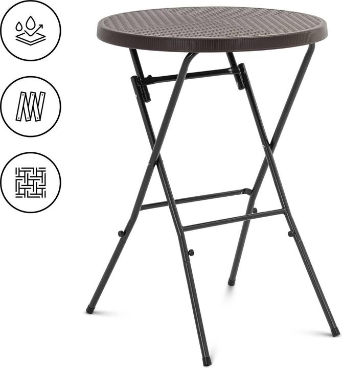 Produktbild Uniprodo Klapptisch gross Klapptisch Gastro-Klapptisch 75 kg 79 x 79 x 110 cm schwarz