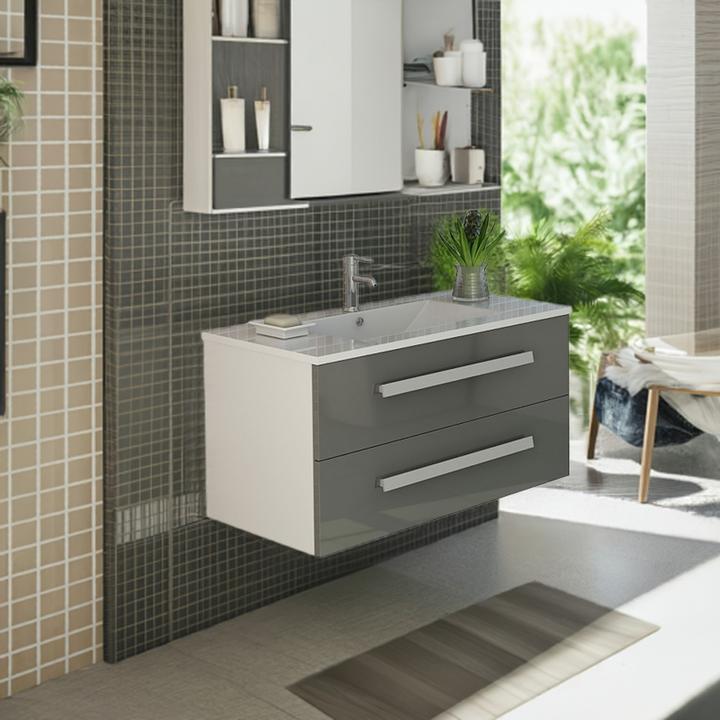 Actual product image Jet-Line Bathroom set LOCARNO gray