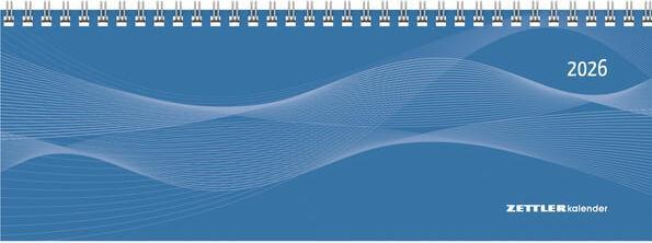 Produktbild Tisch-Querkalender Profi blau 2026 - Büro-Planer 29,7x10,5 cm - Tisch-Kalender - 1 Woche 2 Seiten -