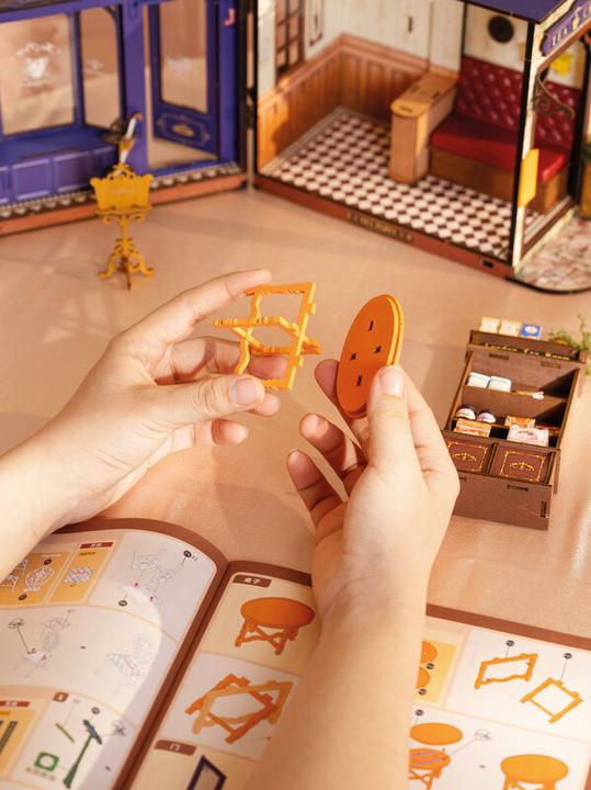 Actual product image Robotime Tea room kit