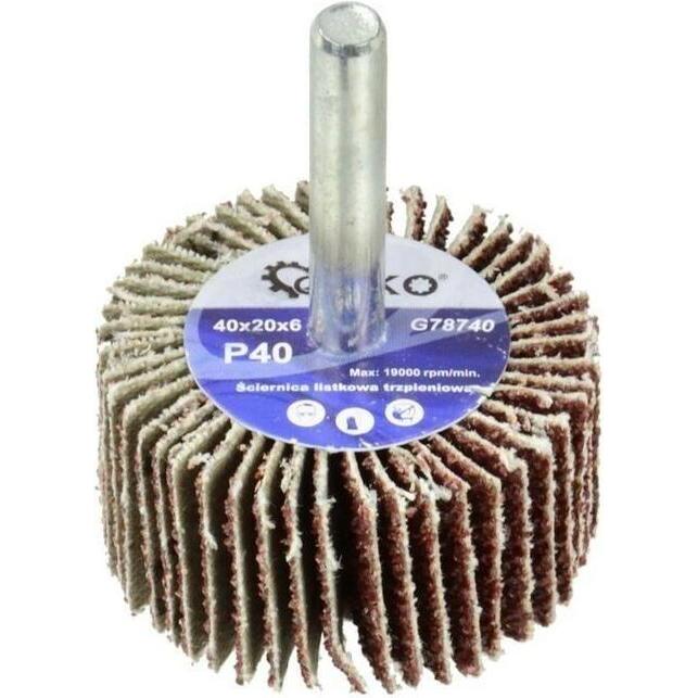 GEKO, Abrasivi, Mola con gambo, 40 x 20 x 6 mm, P100 (P100)