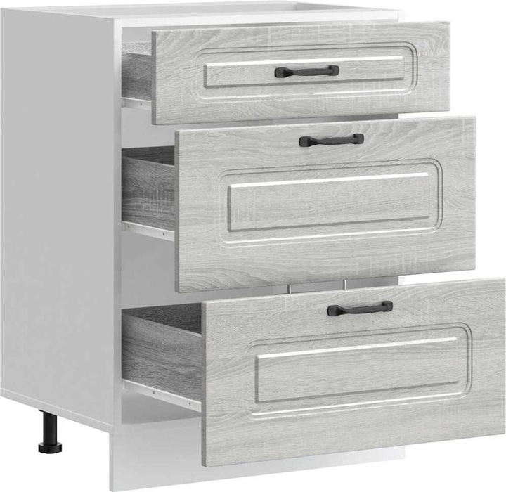 Immagine prodotto VidaXL Base cucina Kalmar Grey Sonoma in legno Base lavello (60 x 46 x 81,5 cm)