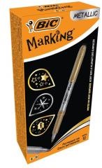 Image du produit Bic Marqueur Marking Metallic Ink en or et argent. (12 pièces) (Or et argent, 1.80 mm, 12 x)