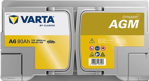 Immagine prodotto Varta Dynamic AGM A6 (12 V, 80 Ah, 800 A)
