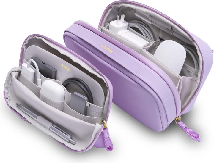 Actual product image Orbitkey - 2-in-1 Tech Pouch - Lilac (Manicure set)