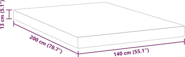 Produktbild vidaXL Matratzenkomfort (Schaumstoffkern, 140 x 200 cm)