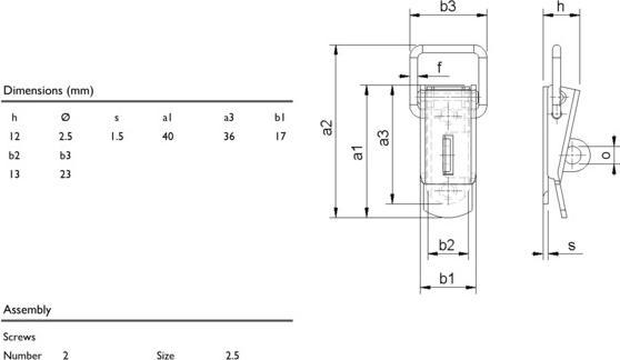 Actual product image Charmag Crate latches (Crate locks, 1 pcs.)