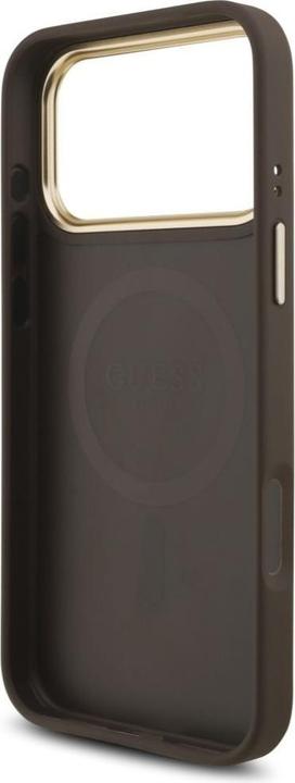 Produktbild Guess Case Magsafe 4G PU Leather Case With Triangle Logo And Gold Metal Camera Frame For iPhone 17 P (Apple iPhone 17 Pro Max)