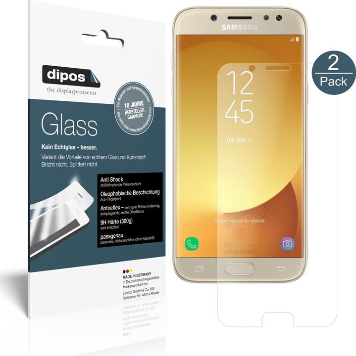 Actual product image Dipos Screen Protector Anti-Shock (2 Piece, Samsung Galaxy J5 (2017))
