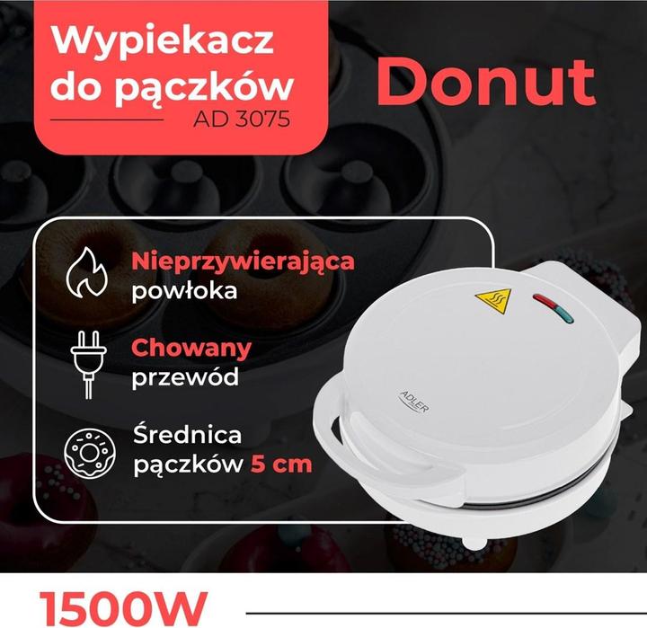 Produktbild Adler Donut Maker | AD 3075 | Donut Maker | 1500 W