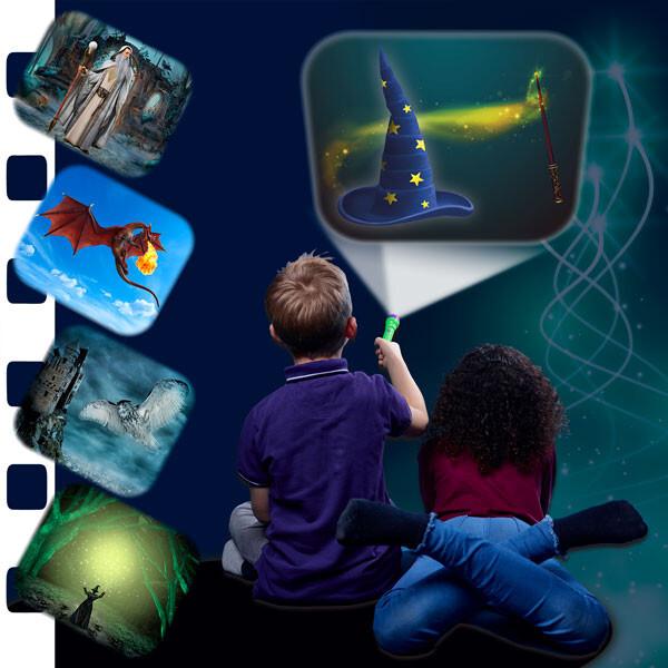 Actual product image Brainstorm Torch and spotlight - magic and dragons (English, French, German, Italian, Spanish)