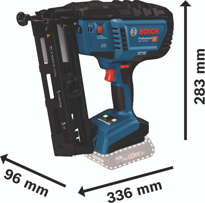 Image du produit Bosch Professional Cloueur à bois sans fil GNH 18V-64-2, L-BOXX 238
