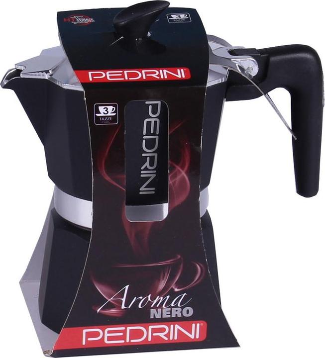 Actual product image Pedrini 9113 Manuelle Kaffeemaschine Mokka-Kanne Anthrazit