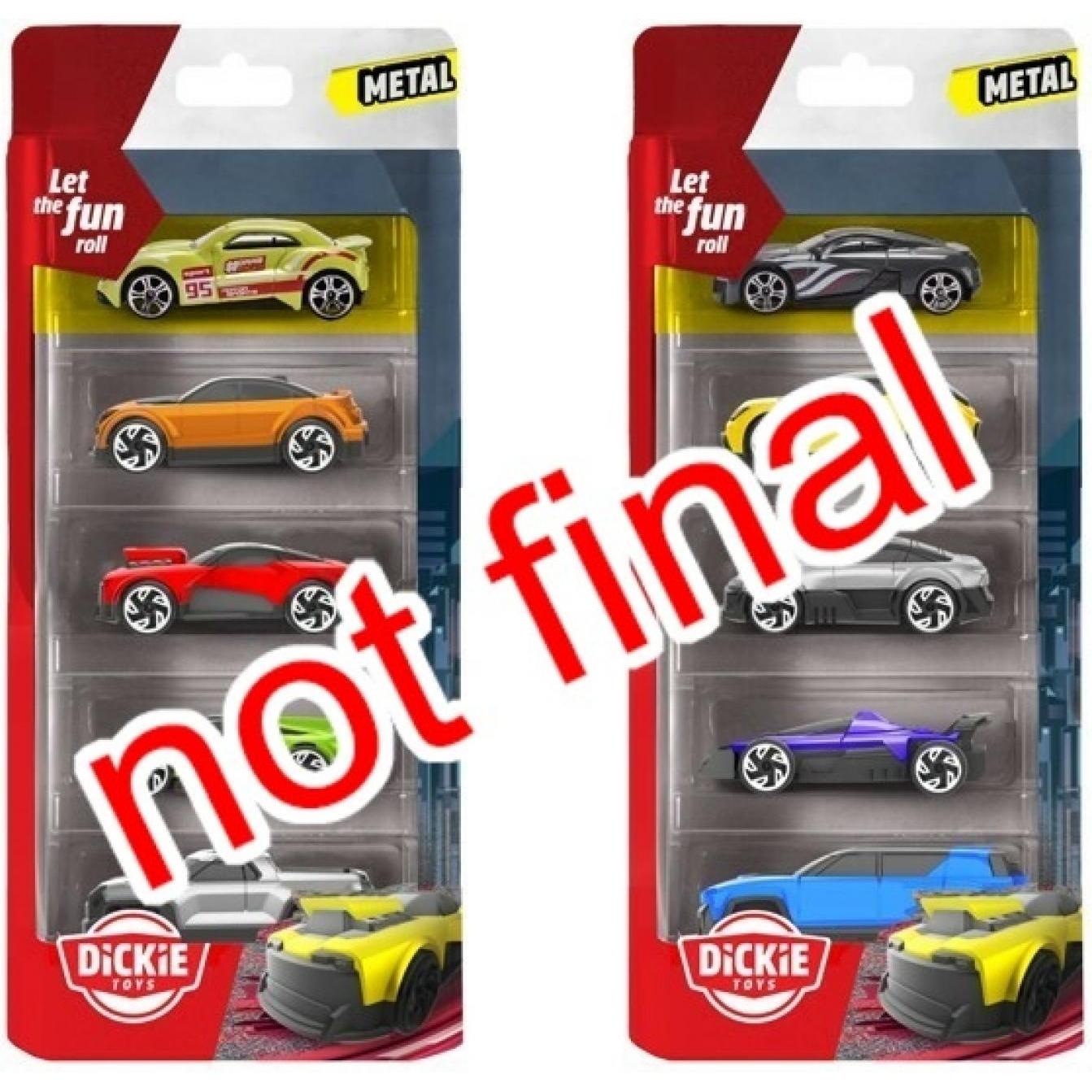 Thumbnail - Dickie Die cast vehicles 5 Pack - 2 sort.