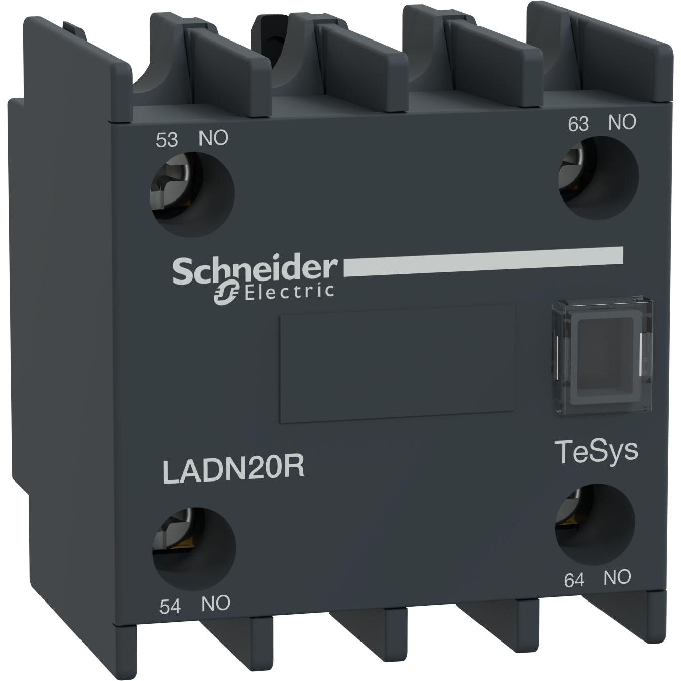 Schneider Hilfskontaktblock, TeSys Deca, 2NO, Schraubklemmen LADN20R, Relais