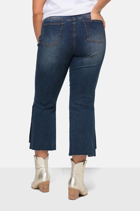 Actual product image Angel of Style Flared 5-Pocket Bootcut Jeans with Hem Slits with Golden Buttons (48)