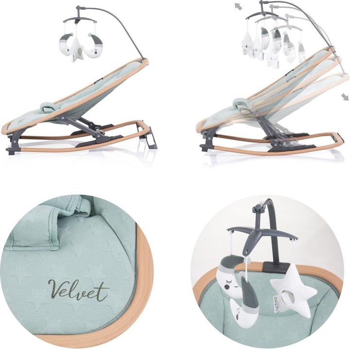 Produktbild Chipolino Babywippe Velvet faltbar