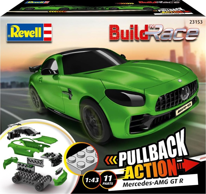 Actual product image Revell Build n Race Mercedes-AMG GT R, green