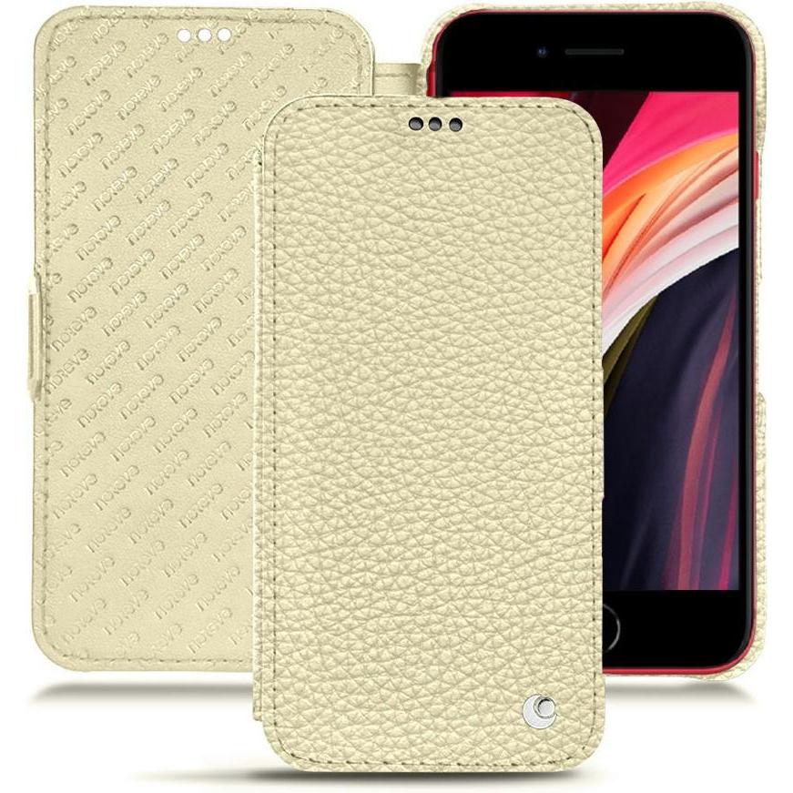 Thumbnail - Noreve Lederschutzhülle horizontal (Apple iPhone SE (2nd Gen), Apple iPhone SE (3rd Gen)), Smartphone Hülle, Weiss