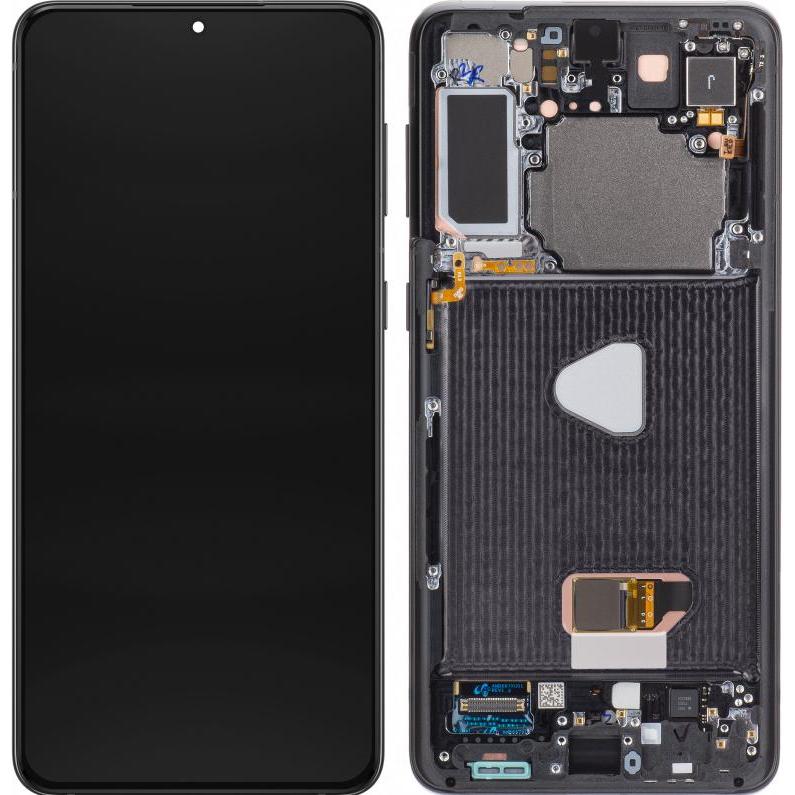 Samsung Display Unit f?r Galaxy S21+ 5G G996, w/o Camera, Schwarz (Display), Mobilgerät Ersatzteile,