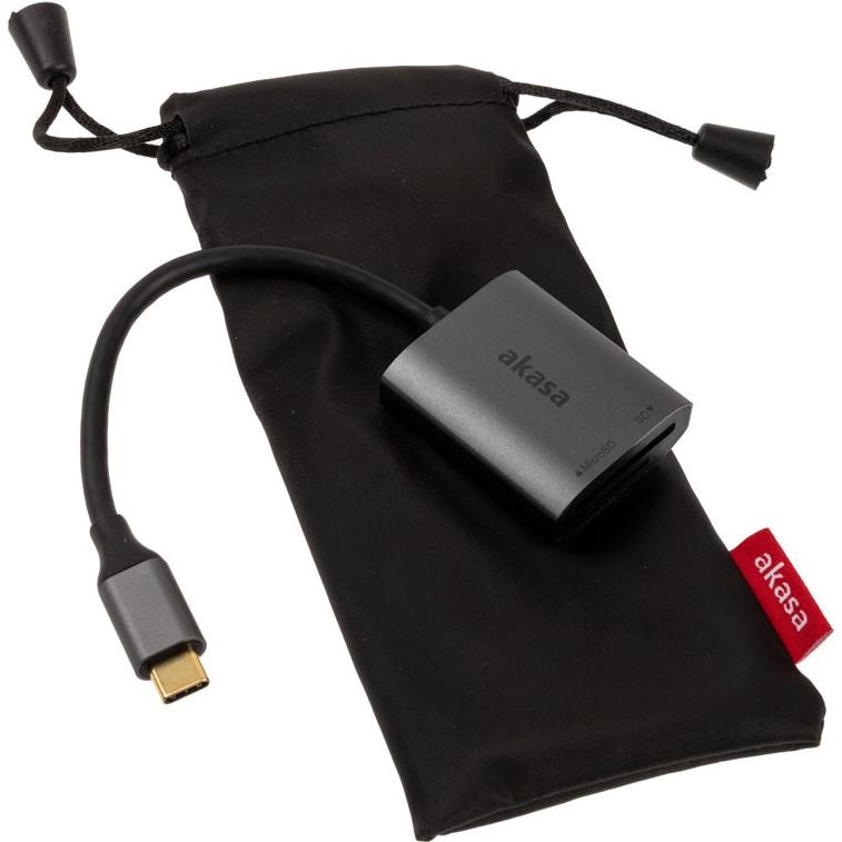 Thumbnail - Akasa USB 3.2 Type-C Dual (USB-C), Speicherkartenlesegerät, Silber