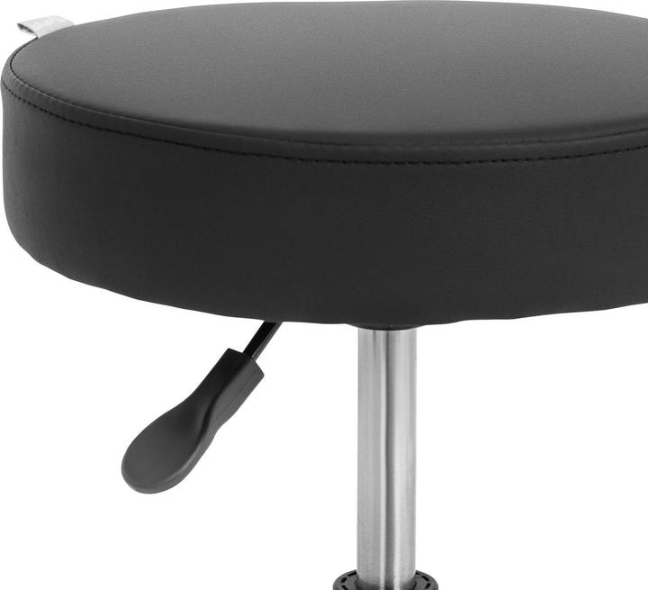 Produktbild Physa Rollhocker 54 - 72 cm 150 kg Schwarz / Gold höhenverstellbar 360° Arbeitshocker (54 - 72 cm)