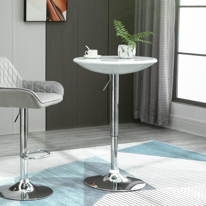 Actual product image Homcom Metal bar table stand and plate base, Movable 360-degree table top (Ø 61 x 97 cm)