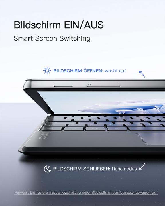 Image du produit Inateck Keyboard Surface gray, Sureface Pro 8-11 Compatible (DE, Sans fil)