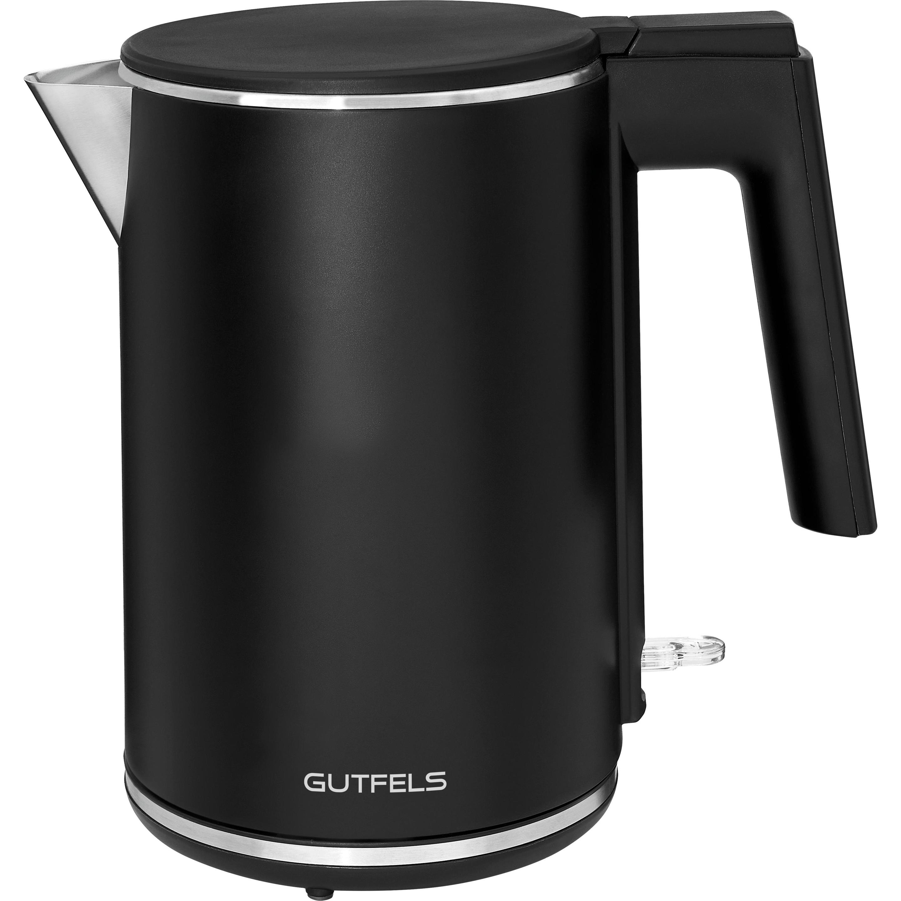 Gutfels WATER 2020, Wasserkocher, Schwarz, Silber