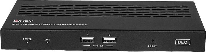Actual product image Lindy HDMI & USB over IP Decoder Multicast & Videowall