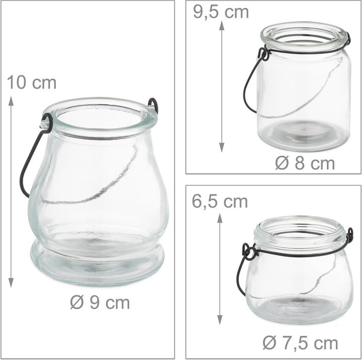 Immagine prodotto Relaxdays 12x lanterna (12 x, 9 x 9 x 10 cm)