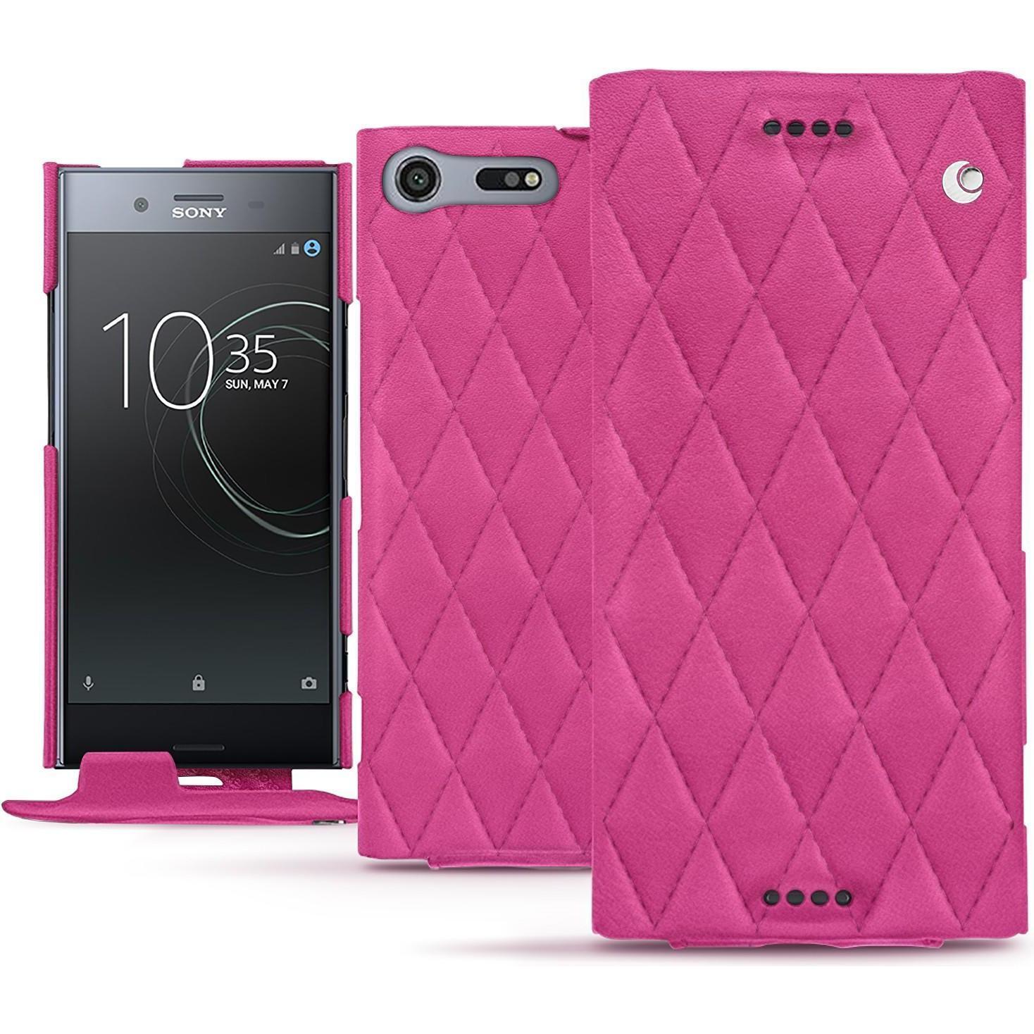 Thumbnail - Noreve Lederschutzhülle vertikal (Sony Xperia XZ Premium), Smartphone Hülle, Rosa