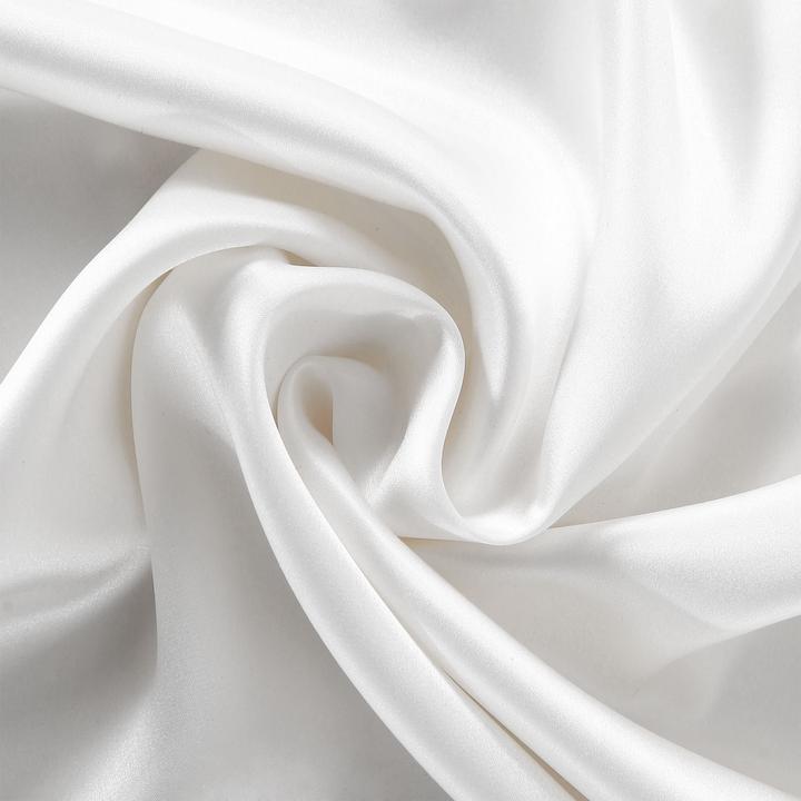 Actual product image Ailoria BEAUTY SLEEP SET Silk Zipper Pillowcase (80x80) (white) with eye mask (Bedding set, 80 x 80 cm)
