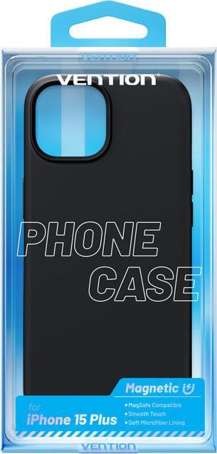 Actual product image Vention KUFB0-20 Silicone Case for iPhone 15 Plus (black) (Apple iPhone 15 Plus)