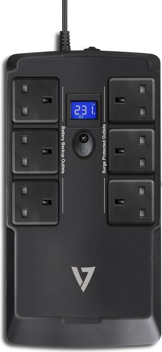 Actual product image V7 750VA DESKTOP UPS LCD 6 OUT (750 VA, 450 W, Line-interactive UPS)