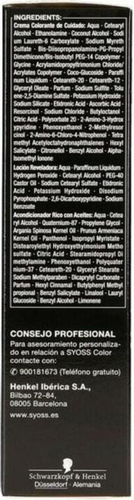 Actual product image Syoss OLIO INTENSE ink sin amoniaco #8.60-rubio miel 5 pz (Honey blonde)