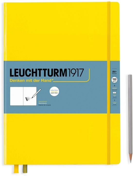 Leuchtturm1917 Libro da colorare Master A4 + limone (A4+, Nessuna, Copertina rigida)