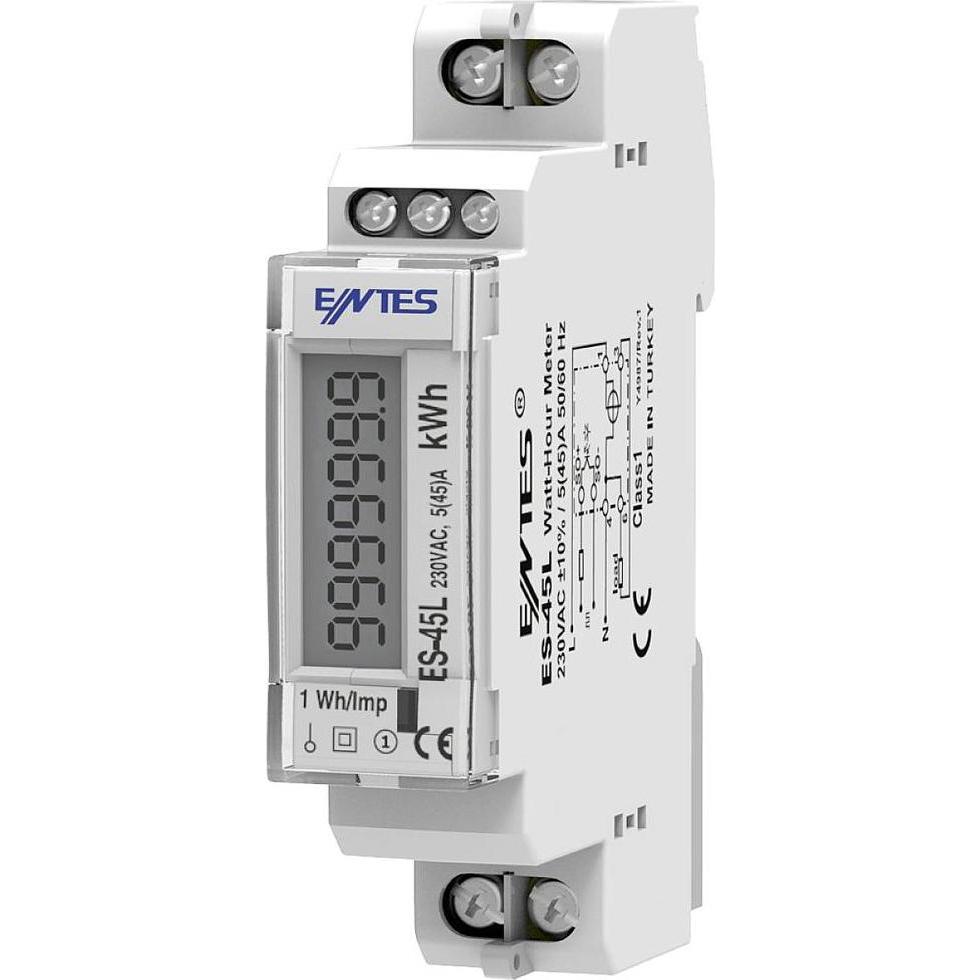 Entes, Misuratore energia, ES-45L Misuratore di corrente alternata digitale 45 A Compatibile con le norme MID: Sì 1 pz.