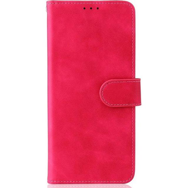 MU Classic Classic IV Leder Bookcover Series (Vivo Y21, Vivo Y33s, Vivo Y21s), Smartphone Hülle, Rot