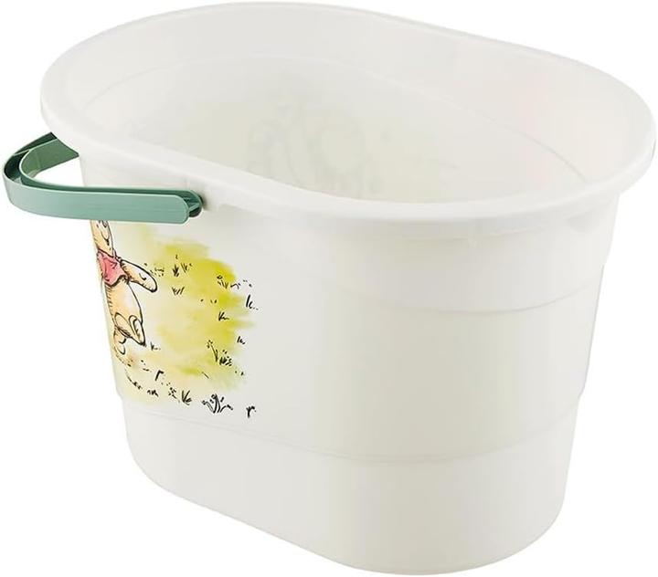 Actual product image keeeper kids nappy pail "karol winnie", with lid, white with Winnie the Pooh decor, with carrying handle