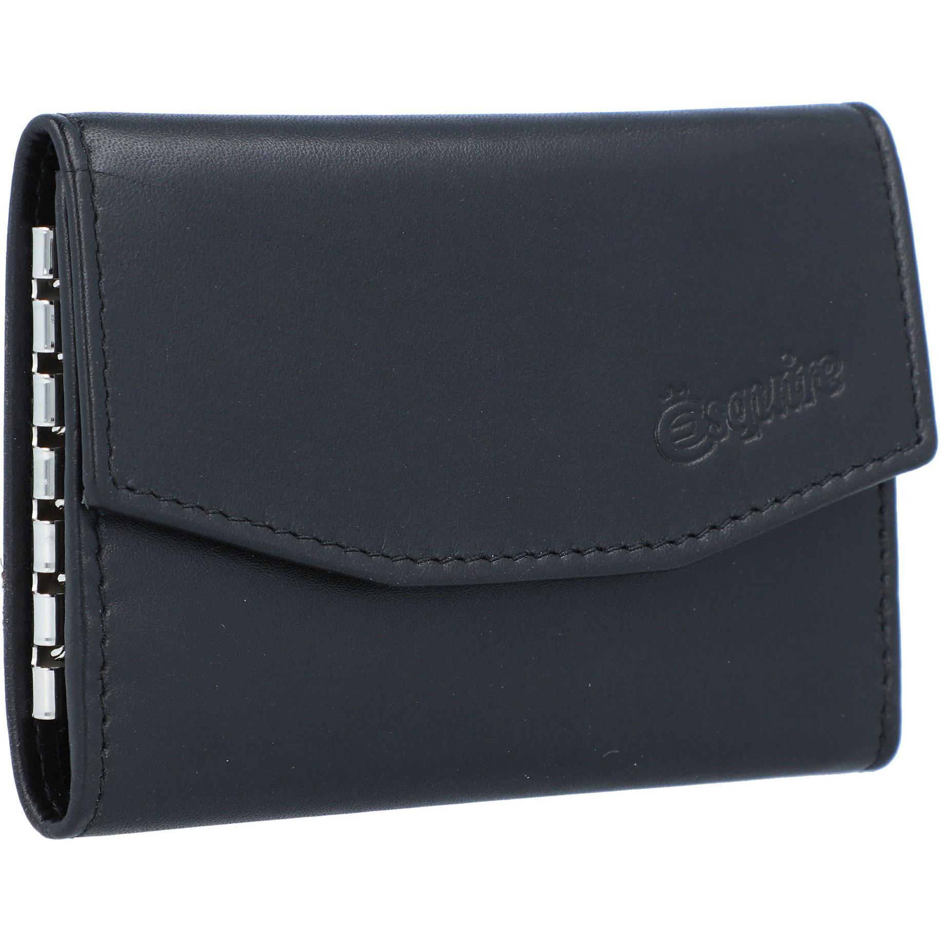 Thumbnail - Esquire, Portemonnaie, New Silk Schlüsseletui Leder 10 cm, Schwarz