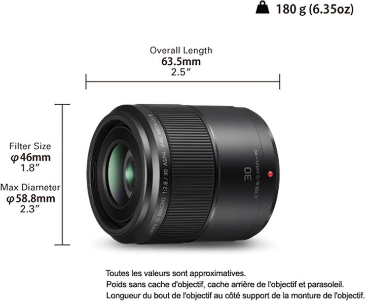 Produktbild Panasonic 30mm f/2.8 Macro ASPH. Mega O.I.S. (Micro Four Thirds, Micro Four Thirds)