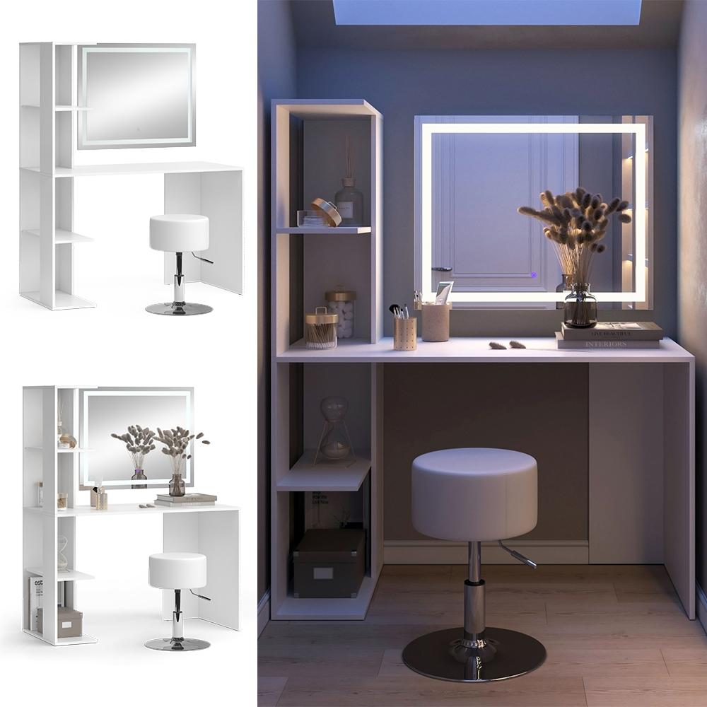 Thumbnail - Vicco, Schminktisch, Tower mit Hocker und Beleuchtung