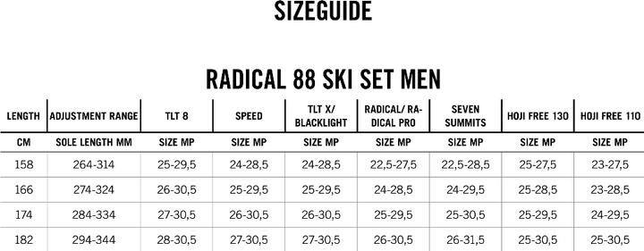 Produktbild Dynafit Radical 88 Ski Set (166 cm, Mit Bindung)