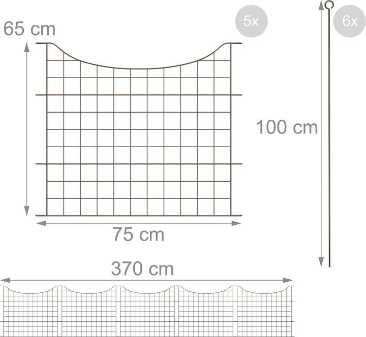 Actual product image Relaxdays 5x Garden-Fence