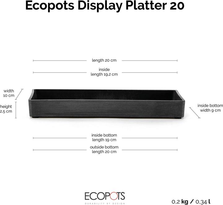 Produktbild Ecopots Amsterdam Untersetzer rechteckig