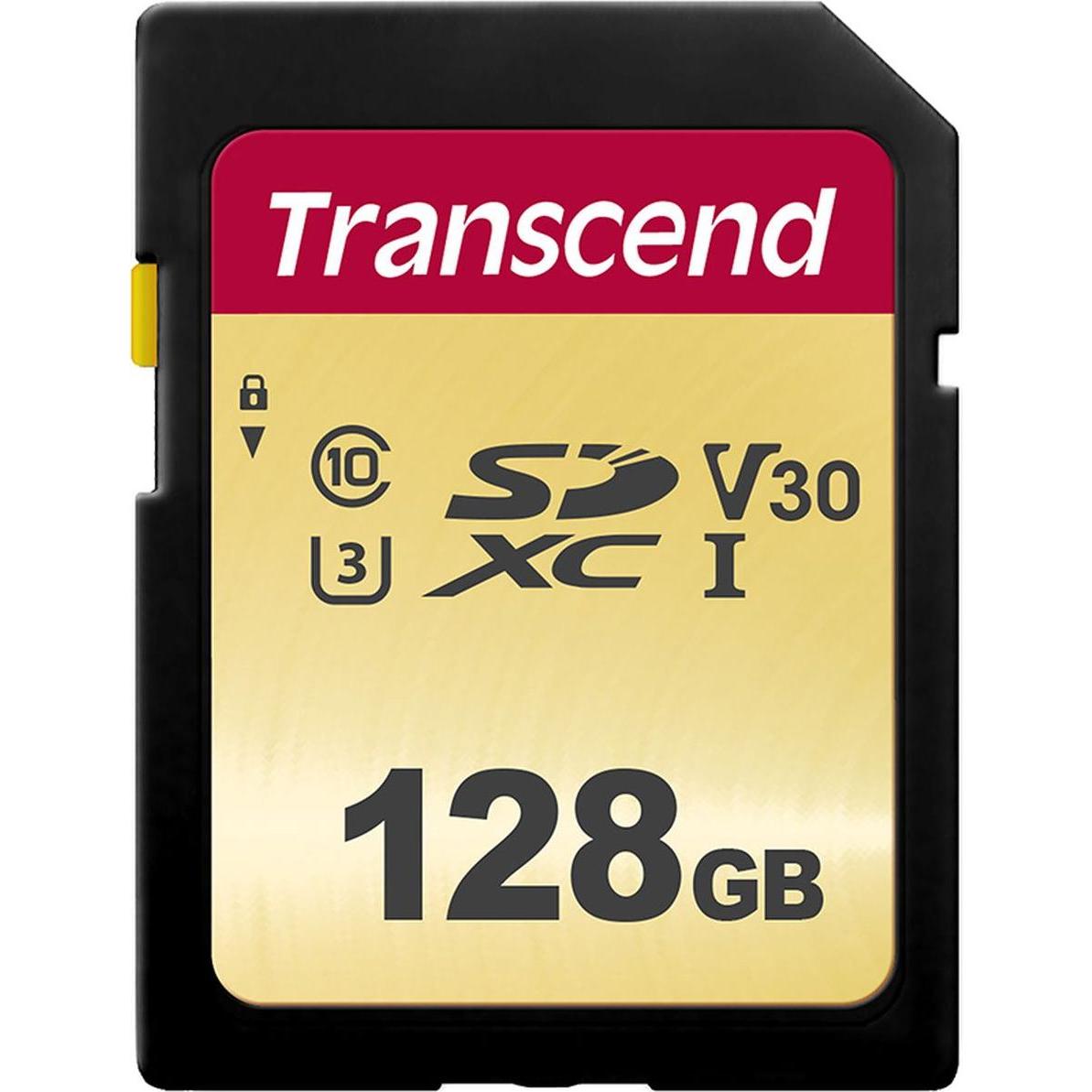 Transcend 128GB UHS-I U3 scheda SD MLC (128 GB, SDXC, U3, UHS-I), Scheda di memoria, Nero
