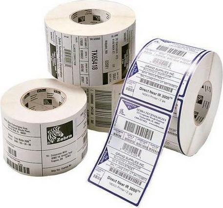 Actual product image Zebra Z-SELECT 2000T labels 800271-105 Self-adhesive black on white