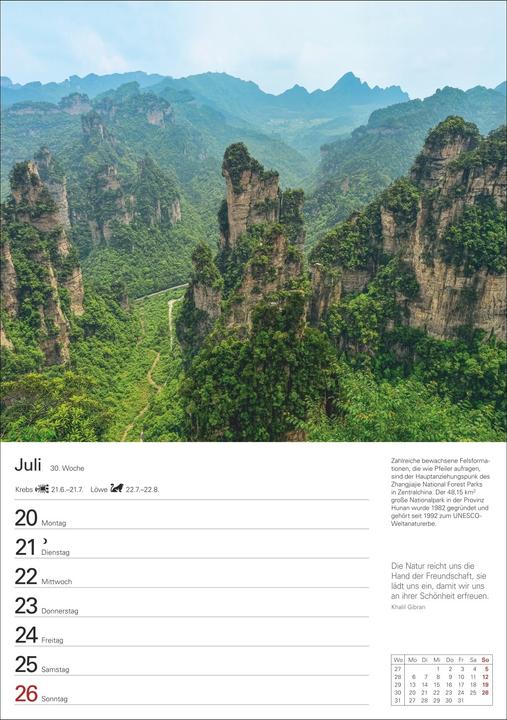 Produktbild Harenberg Wunder der Natur Wochenplaner 2026 - 53 faszinierende Fotografien